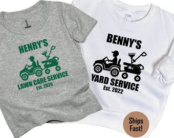 Personalized Kids Lawn Care Shirt, Custom Yard Service Tee, Toddler Landscaping Sweatshirt