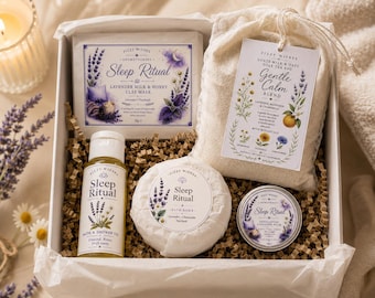 Sleep Ritual Mini Spa Set | Aromatherapy | Botanical | Lavender & Chamomile | Gift Set | Handmade