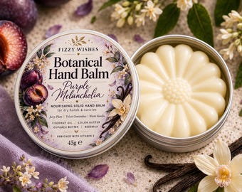 Solid Hand Balm, Botanical Hand Cream, Lavender Hand Balm, Cuticle Balm, Essential Oil Hand Balm, Natural Hand Moisturiser, 40g | Calendula