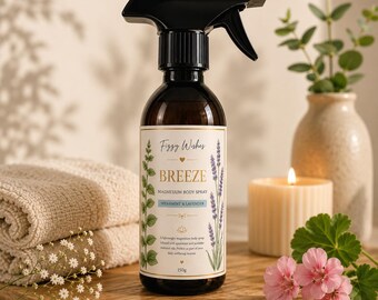 Breeze Magnesium Body Spray – Spearmint & Lavender | 150g