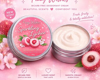 Bicarb Free Deodorant Cream | Natural Deodorant UK | Aluminium Free | Sensitive Skin | Handmade Balm | Kayali Inspired Scents | Anti Chafing