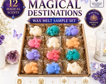 Wax Melt Sample Box | 12 Magical Scents | Handmade Wax Melts|   Resorts, Attractions, Snacks | Disney Inspired