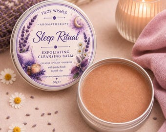 Sleep Ritual Exfoliating Cleansing Balm | Lavender • Chamomile • Patchouli | Make up remover