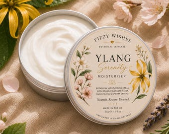 Ylang Serenity Botanical Moisturiser | Orange Blossom, Ylang Cream (Handmade UK)