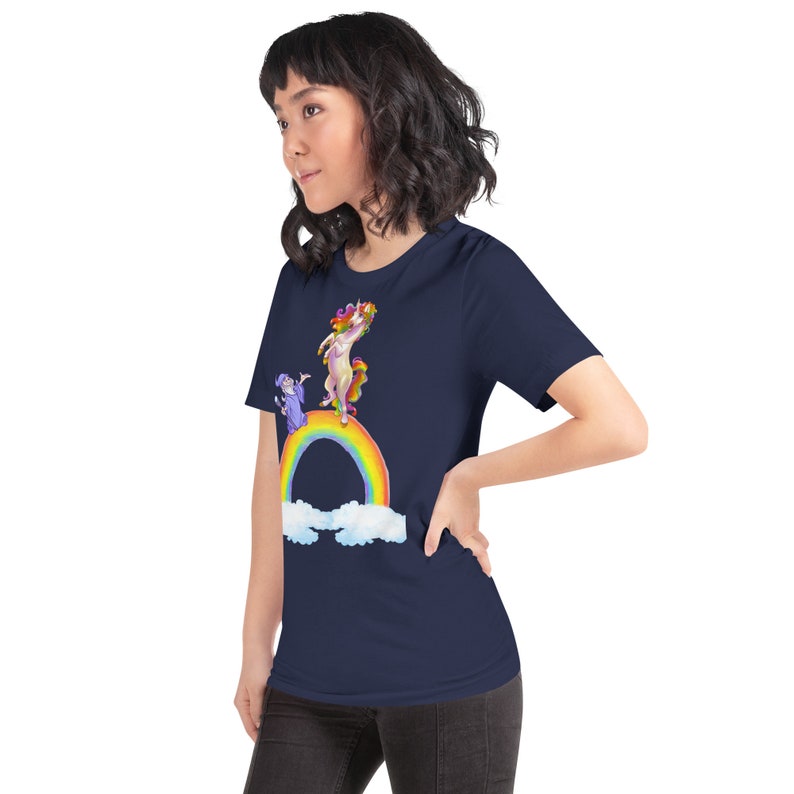 Short-Sleeve Unisex T-Shirt unicorn, rainbow, wizard image 6