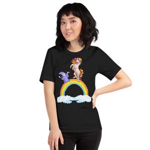 Short-Sleeve Unisex T-Shirt unicorn, rainbow, wizard image 2