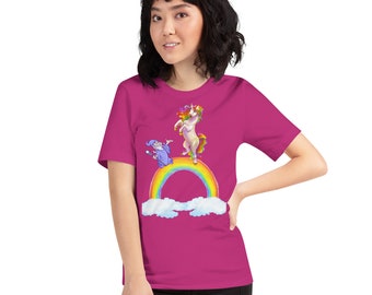 Short-Sleeve Unisex T-Shirt -- unicorn, rainbow, wizard