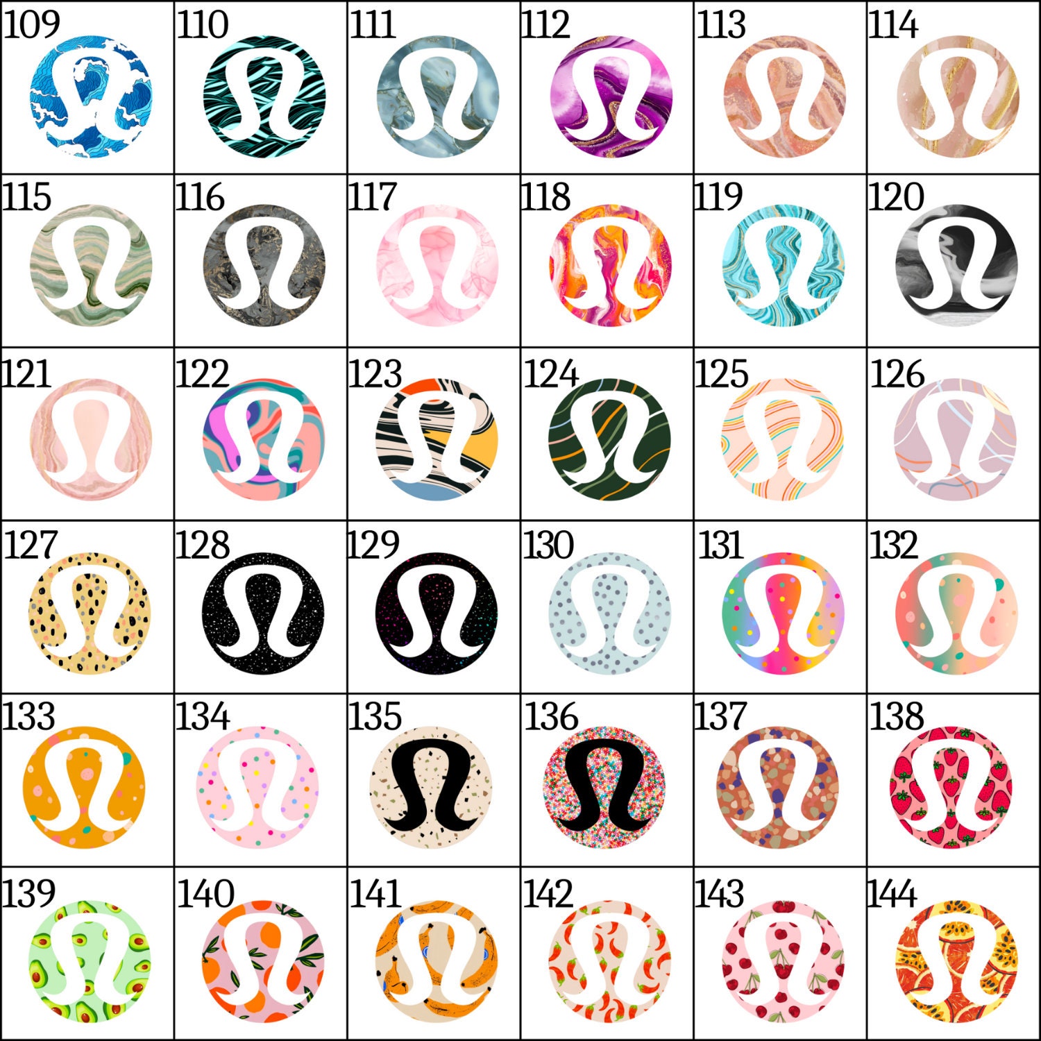 Lululemon Sticker Pack random or Choose 