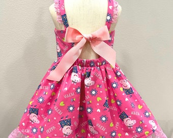 Toddler custom birthday Peppa Pig dress, cartoon dress, custom Toddler dress, costume, birthday, themed party Toddler custom birthday Peppa Pig dress, cartoon dress, custom Toddler dress, costume, birthday, themed party