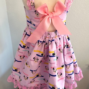 Toddler custom Minnie Mouse Disney dress, girl dress, custom, Disney world dress, birthday dress, toddler dresses, free ship,  one of a kind