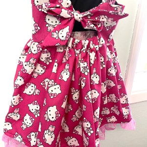 Toddler Hello kitty dress, girl dress, Sanrio, Halloween, Birthday dress, toddler dresses, Personalized, Babygirl Dresses, Special Event image 4