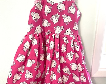 Robe Hello Kitty Pour Fille - Blanc Et Rose - Taille S/P - Neuve Avec étiquettes