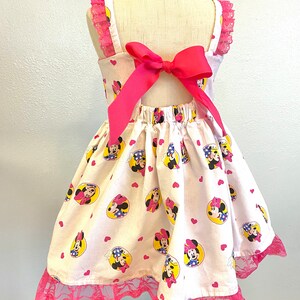 Toddler custom Minnie Mouse Disney dress, girl dress, custom, Disney world dress, birthday dress, toddler dresses, free ship,  one of a kind