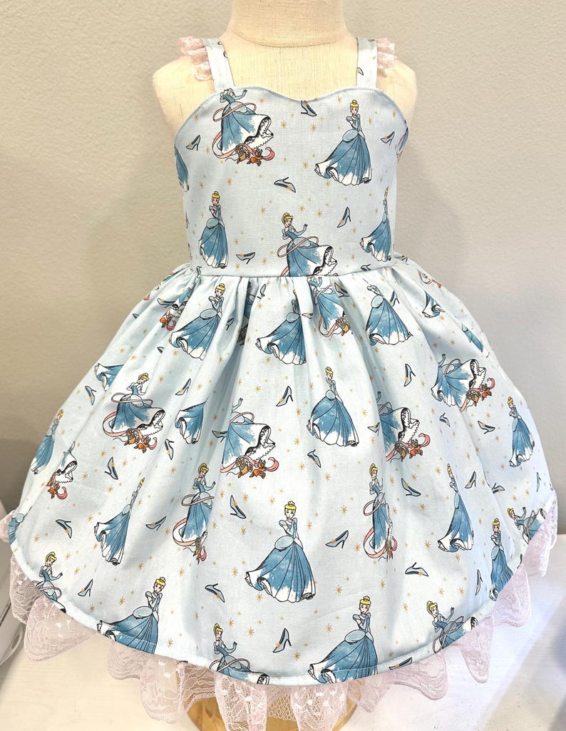 Personalized Cinderella Toddler Dress, Cotton Lace, Birthday, Halloween ...