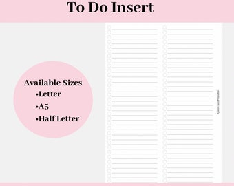 Blank Checklist | To Do List | To Do | To Do List Planner Insert | To Do List Template |To Do Printable| To Do List Insert | To Do Lists