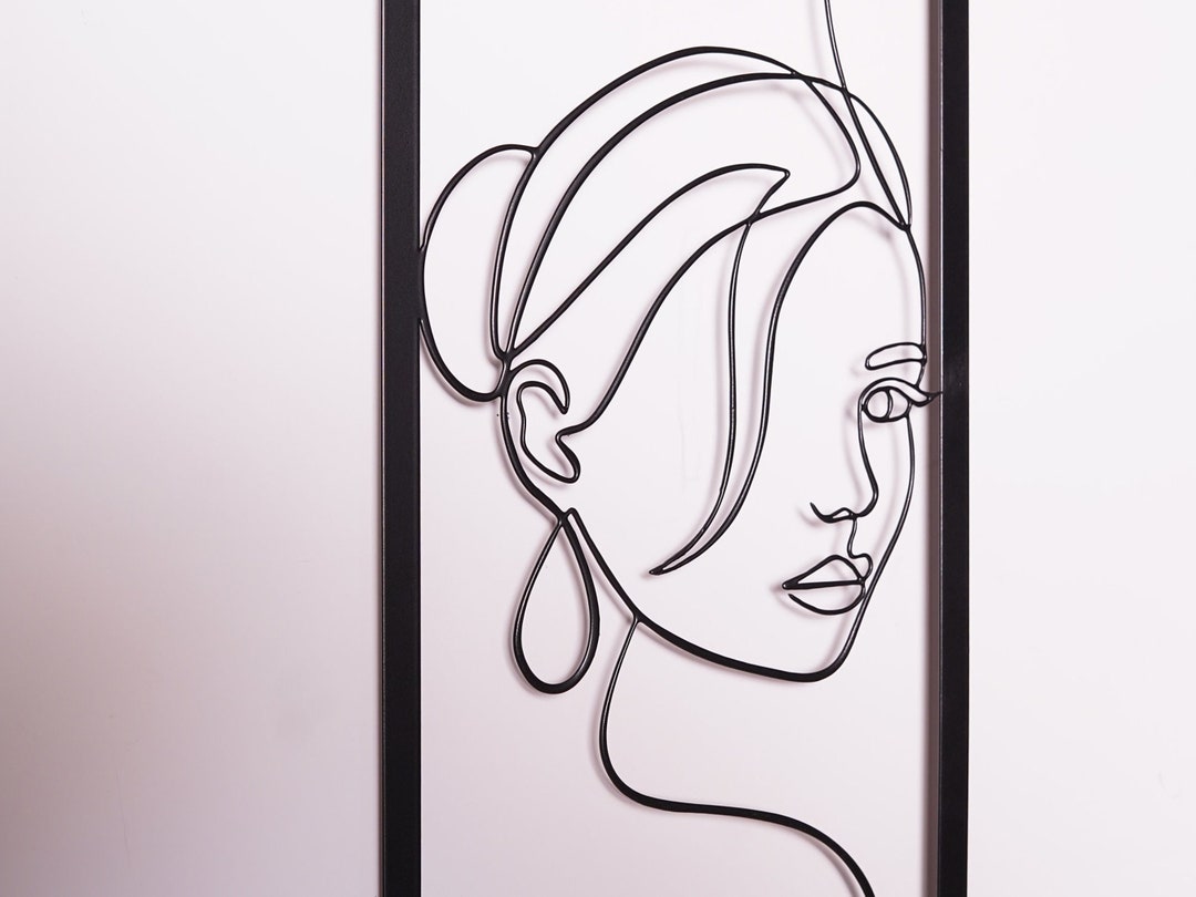 Wall Decor, Metal Wall Art,wire Art Wall Decor,minimalist Wall Art,female Body Art,single Line