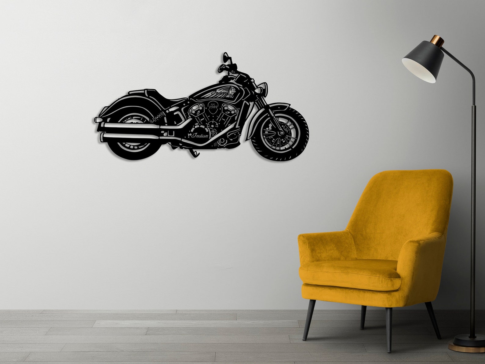 Old School Motorcycle, Metal Wall Art, Wire Art Wall Decor, Motorcycle