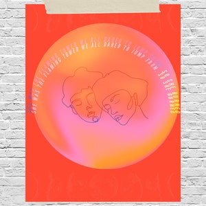 The Burning Girl Art Poster | Mary Karr Poem | Poem Print |Unique Wall Art | Cool Colorful Poster
