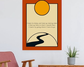 Roethke Print / Slaughterhouse Five / Kurt Vonnegut Print / Póster de colores geniales