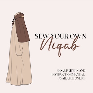 Single Layer Niqab - Sewing Template PDF | Niqab Sewing Pattern PDF | Islamic Wear Sewing | Make Your Own Niqab | Niqab Sewing Template