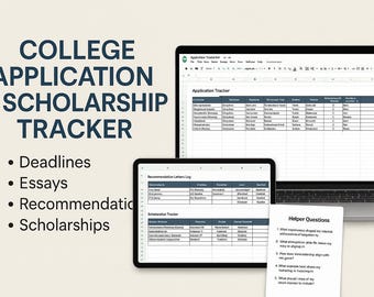 College Application & Scholarship Tracker | Deadlines, essays, organisator van aanbevelingen