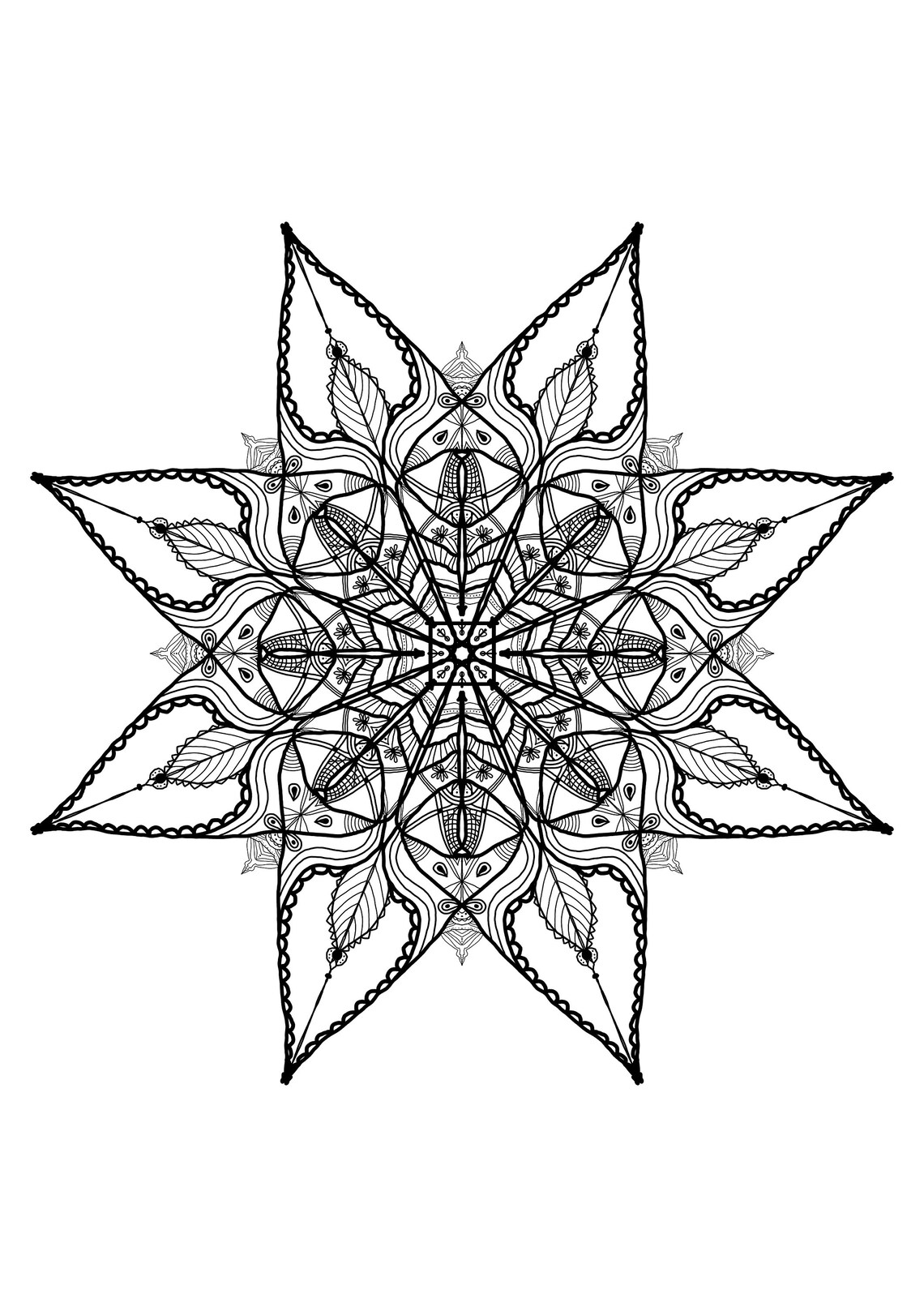 4 Printable Mandalas Size A4 Colouring Pages for Adults - Etsy