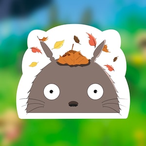 Fall Totoro - Studio Ghibli Anime Sticker