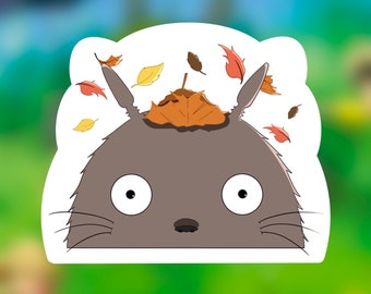 Fall Totoro - Studio Ghibli Sticker