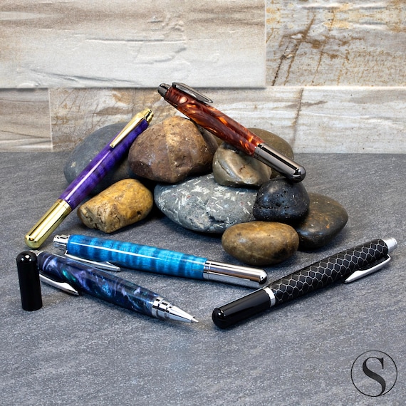 Hand Turned Rollerball Pens, Wood & Acrylic Pens – Graduation, Holiday, Birthday, Realtor, Executive Gifts, Collector's Pen, Office Supplies