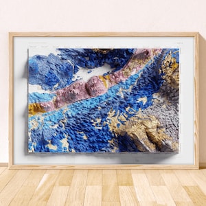 Sligo Topographic Map / Giclée Fine Art Print / Leitrim, Rosses Point, Lough Gill, Carraroe, Dromahair, Killarga, Ballysadare, Knocknarea