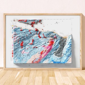Mapa topográfico de Edimburgo y Lothian / Impresión artística Giclée / Leith, Portobello, Penicuik, Dalkeith, Queensferry, Pentland Hill