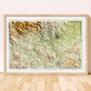 Vale of Trent Topographic Map / Giclée Fine Art Print / Derby, Nottingham, Leicester, Newark, Burton-upon-Trent, Loughborough,Charnwood
