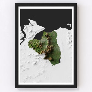 County Derry - Topographic Map / Giclée Fine Art Print