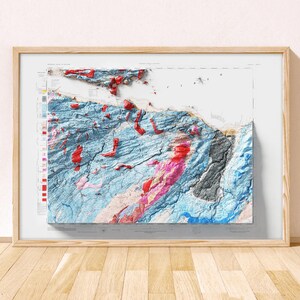 Edinburgh & Lothian Topographic Map / Giclée Fine Art Print / Leith, Portobello, Penicuik, Dalkeith, Queensferry, Pentland Hill