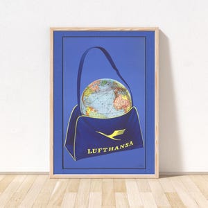 Poster Lufthansa Avion RF5 - Format 40x60cm, Reproduction D'affiche Vintage