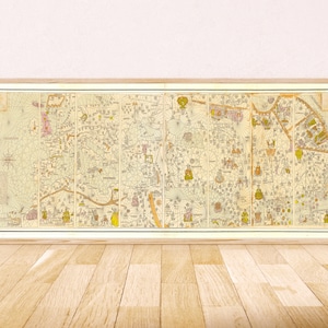HUGE Arabic Map of the Ancient World,  1375. Map of The World, Historical Print, Antique Europe Poster, Antique Wall Art