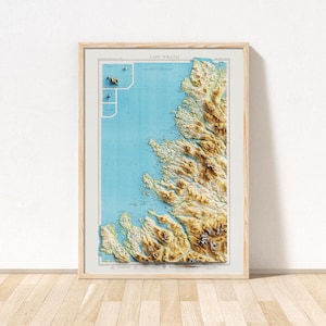 Cape Wrath Topographic Map / Giclée Fine Art Print / Poolewe, Stoer, Oldshoremore, Durness, Lochinver, Ullapool, Summer Isles, Ewe, Kild