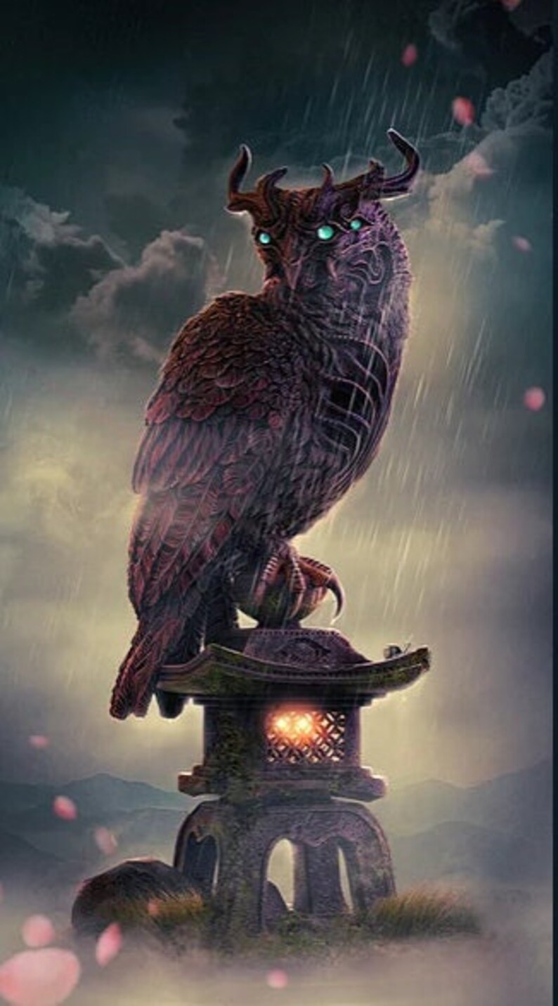 Kojiro Owl Figurine Sculpture Art Collectible Etsy