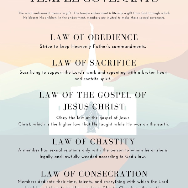 Endowment Temple Covenants - The Covenant Path - Digital Download - Gilbert Arizona Temple