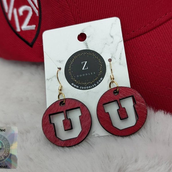 Officially Licensed University of Utah Earrings