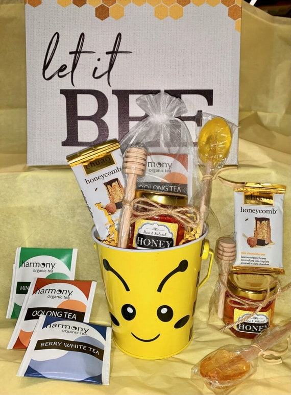 Tea and Honey Gift Basket Organic Honey and Tea Honey Etsy