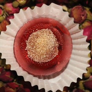 tea sphere with milk and flowers