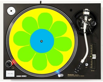 Hippy Y2K Hippie Flower Power #1 Vinyl Memorabilia 12" inch Slip Mat Turntable Slipmat DJ Platter Pad x1