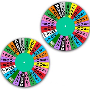 One Pair DJ Game Show #1 Fortune Wheel Vinyl Memorabilia 12" inch Slip Mat Turntable Slipmat DJ Platter Pad x2