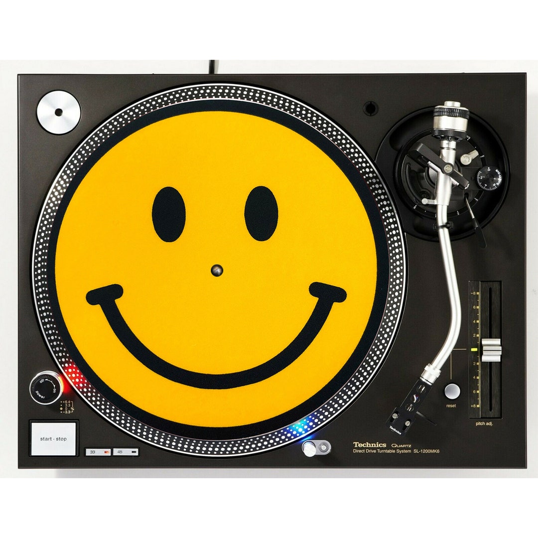 Smiley Face 1 Vinyl Memorabilia 12 Inch Slip Mat Turntable Slipmat DJ