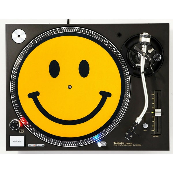 Smiley Face #1 Vinyl Memorabilia 12" Inch Slip Mat Turntable SlipmatTE DJ Platter Pad