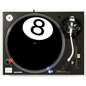 DJ 8 Ball #1 Pool Ball 12" inch Slip Mat Turntable Slipmat DJ Platter Pad x1