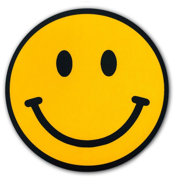 Smiley Face #1 Vinyl Memorabilia 7" inch Slip Mat Portablism Turntable Slipmat DJ Platter Pad