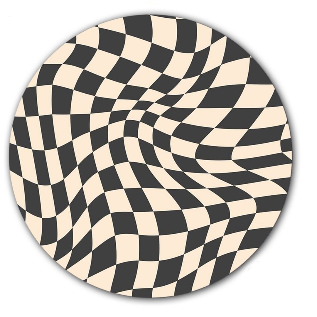 Black And Cream 1 Checkered Board Vinyl Memorabilia 7 Inch Slip Mat Black And Cream 1 Checkered Board Vinyl Memorabilia 7 Inch Slip Mat