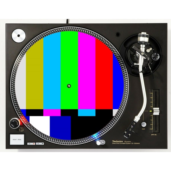 DJ Off Air #1 TV Test Pattern Scratch Pad 12" inch Slip Mat Turntable Slipmat DJ Platter Pad x1